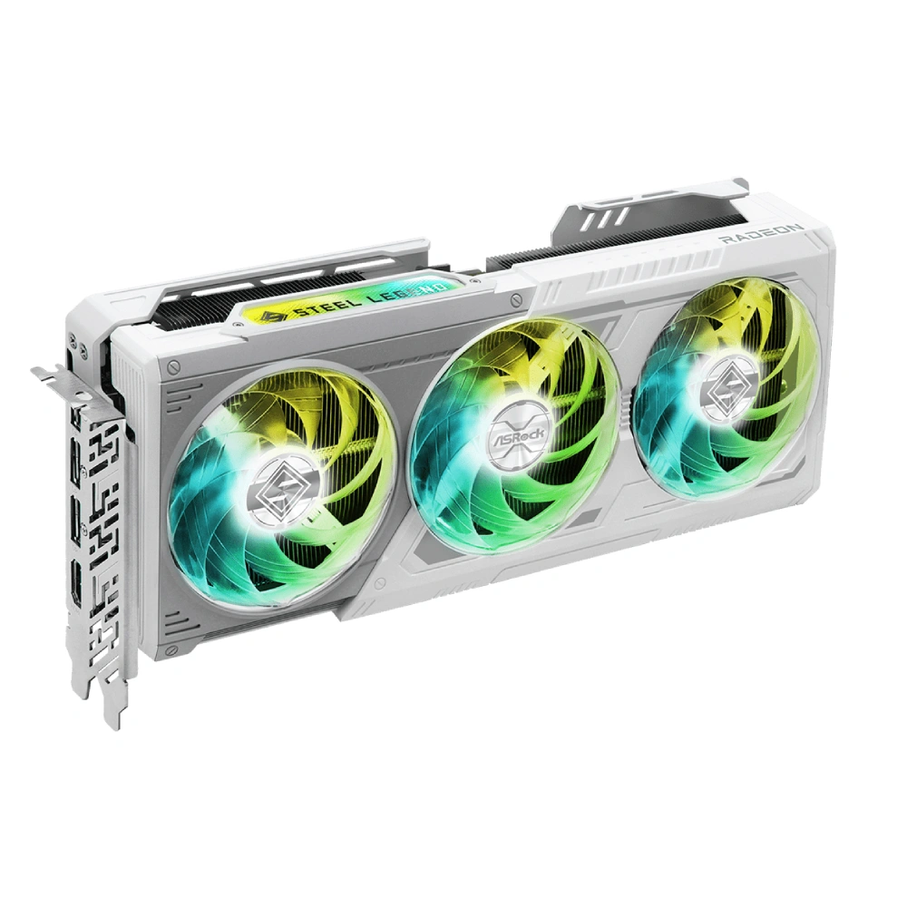 ASRock Graphic Card RX 9070 16GB DDR6 Steel Legend OC Triple Fan view 4